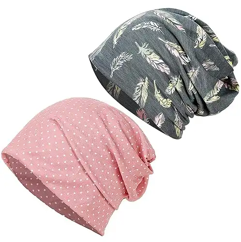 JarseHera Womens Slouchy Beanie Cotton Chemo Caps Cancer Headwear Hats Turban