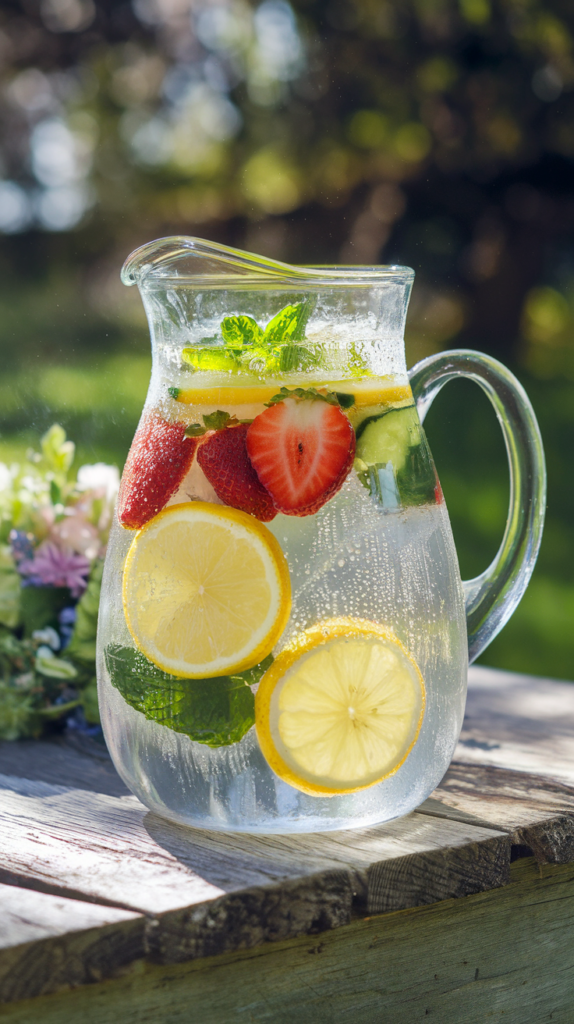 Spring-Inspired Infused Water for Hydration & Wellness Refreshing fruit-infused water perfect for spring hydration.